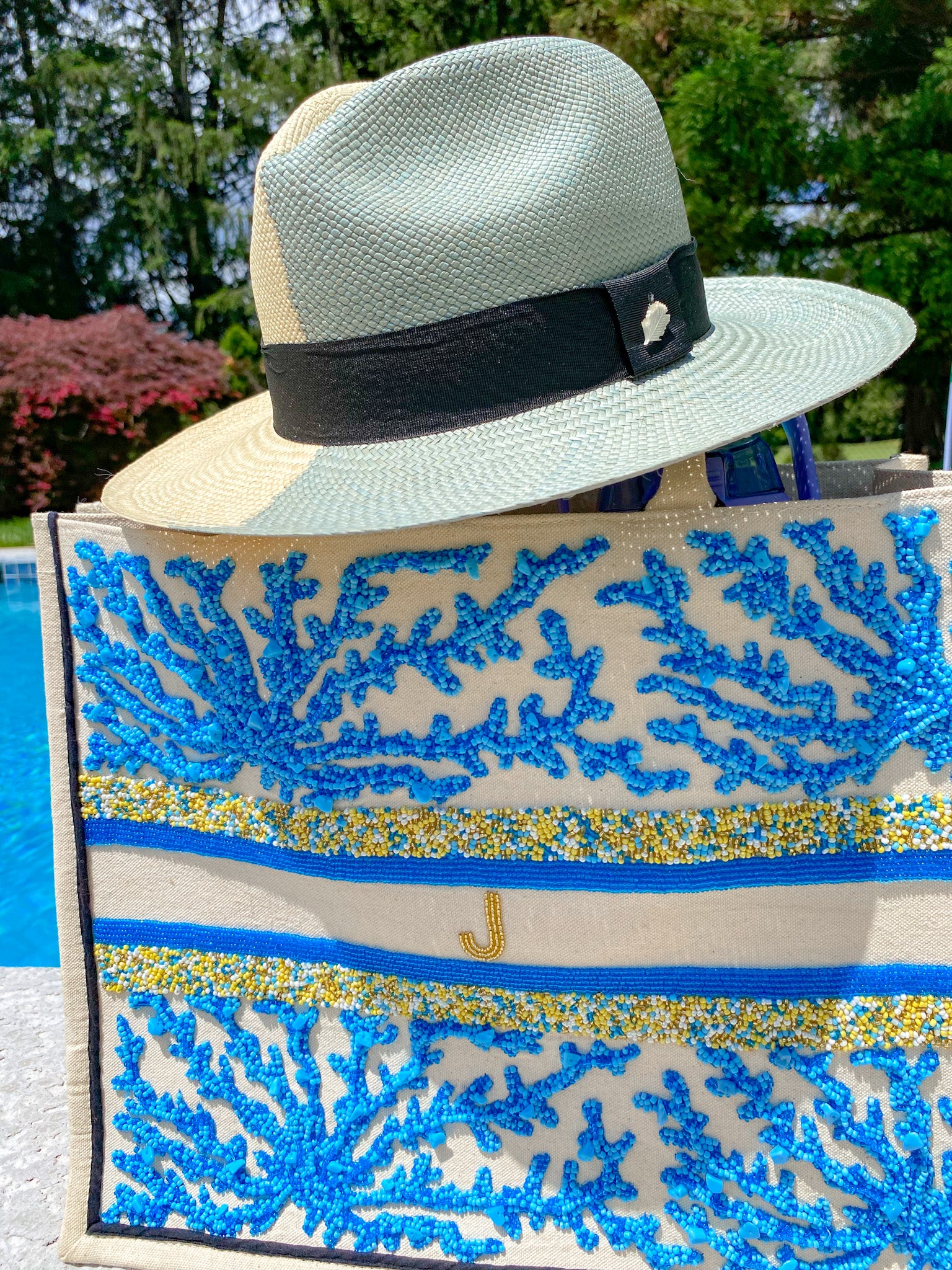 The Blue Classic Panama Two Toned Hat