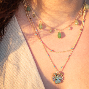 Evergreen Layered Palm Necklace