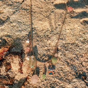 Drop Palm Gem Necklace