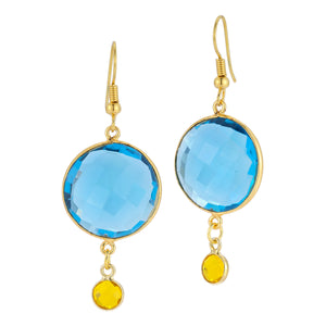 Love Blue Quartz Drop Earrings