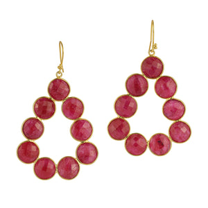 Scarlet Sparkle Ruby Earrings