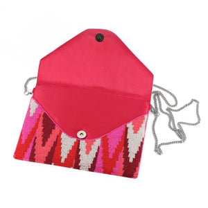 Ikat Beaded Clutch Bag